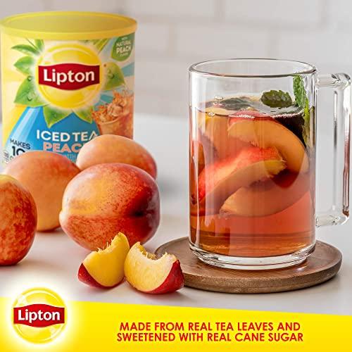 Lipton Lipton Iced Tea Peach Drink Mix, Powder, Makes 10 Quarts 670g Tub