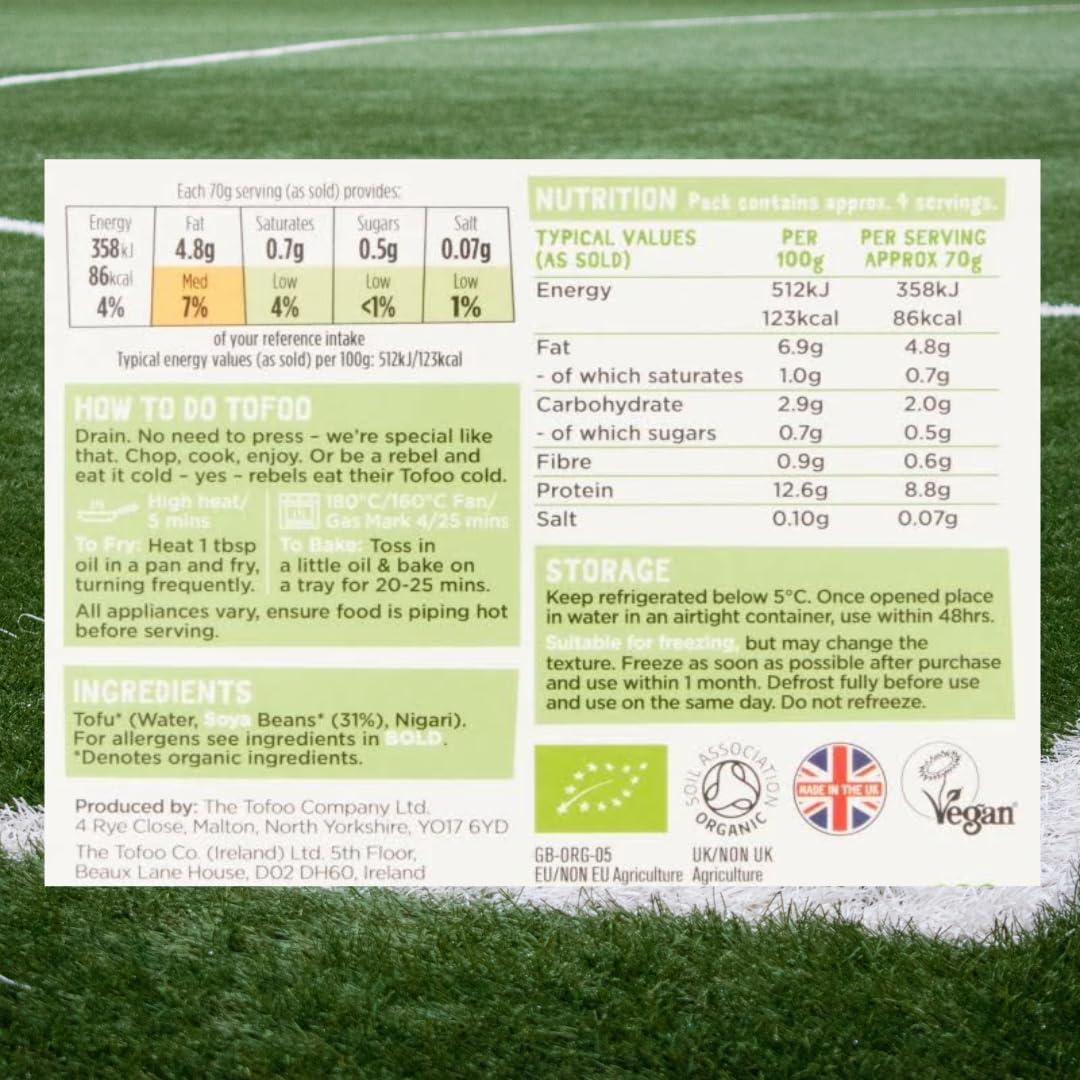 KoalaKoi Tofoo Org Tofu Extra Firm - Handmade in Yorkshire from GM Free Soy bean, Gluten Free, Great Taste Award (3x450g)