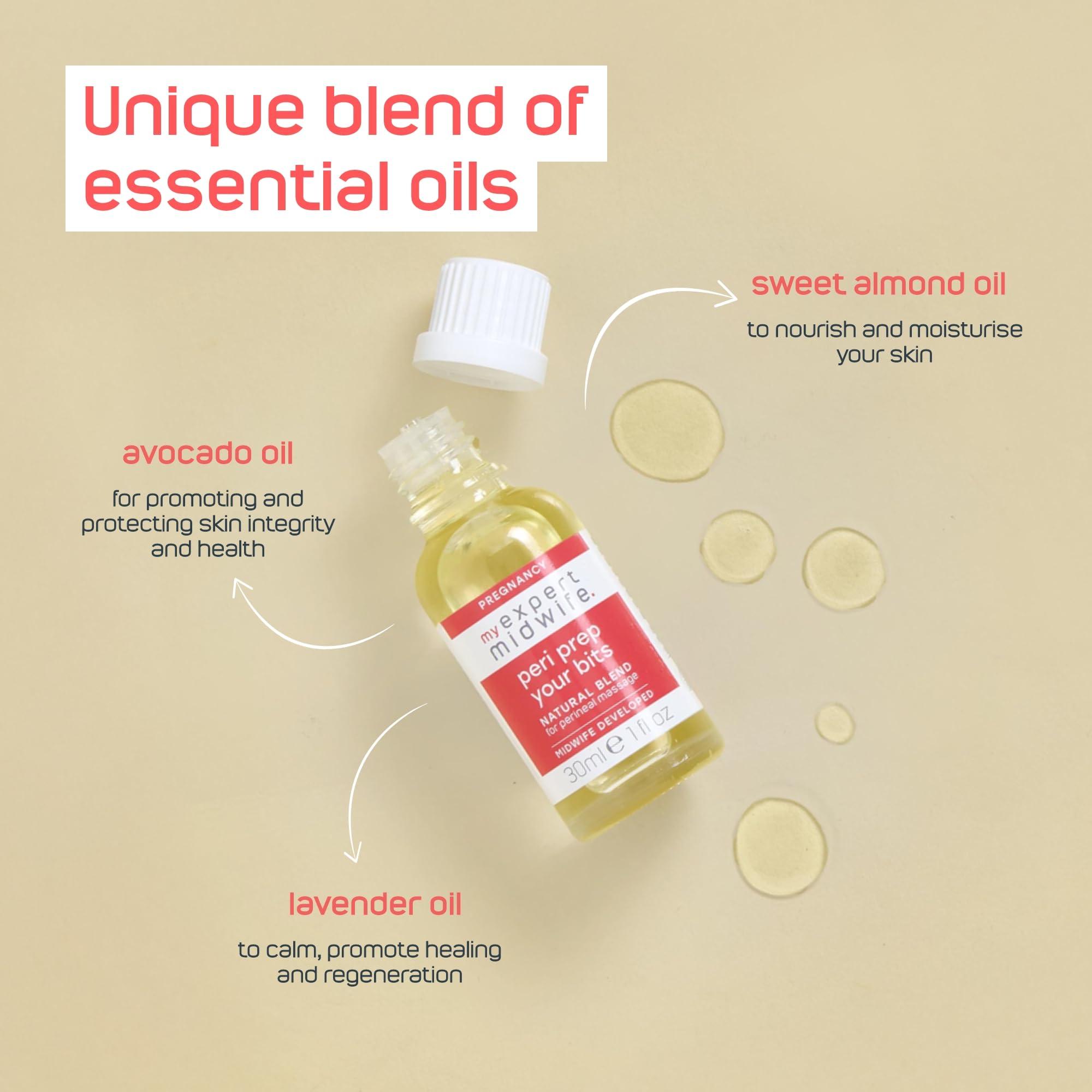 My Expert Midwife My Expert Midwife Just For Bits - Birth Prep & Recovery Duo with Spritz for Bits Postnatal Relief Perineal Spray and Peri Prep Your Bits Perineal Massage Oil (Pack of 2)