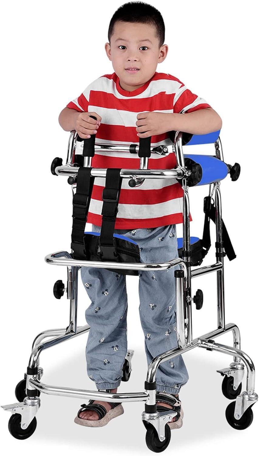 DABONE Walker for Kids Cerebral Palsy Disability,Height Adjustable Kids Walker for Cerebral Palsy Children,Child Rehabilitation Rollator Walker