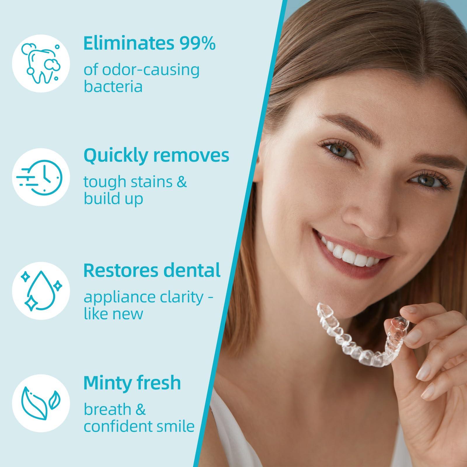 Y-Kelin Y-Kelin Retainer Cleaner,Retainer Cleansing Tablets, Denture Cleaning Tablet, Retainer,Dentures,Mouth Guard Cleaner 12 Tablets