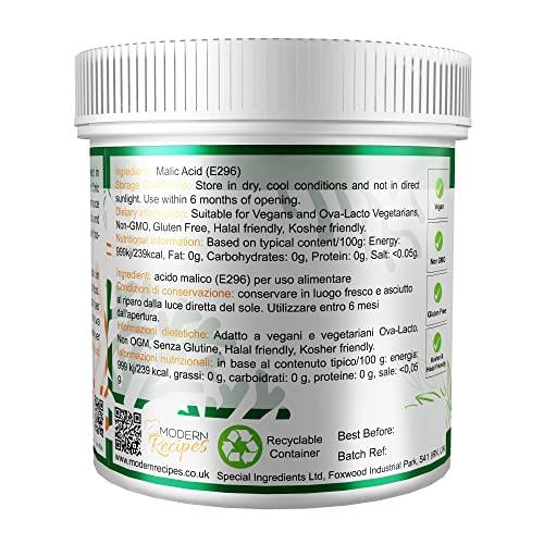 SPECIAL INGREDIENTS Malic Acid Powder 250g Premium Quality Natural Origin - Vegan, Non-GMO - Recyclable Container