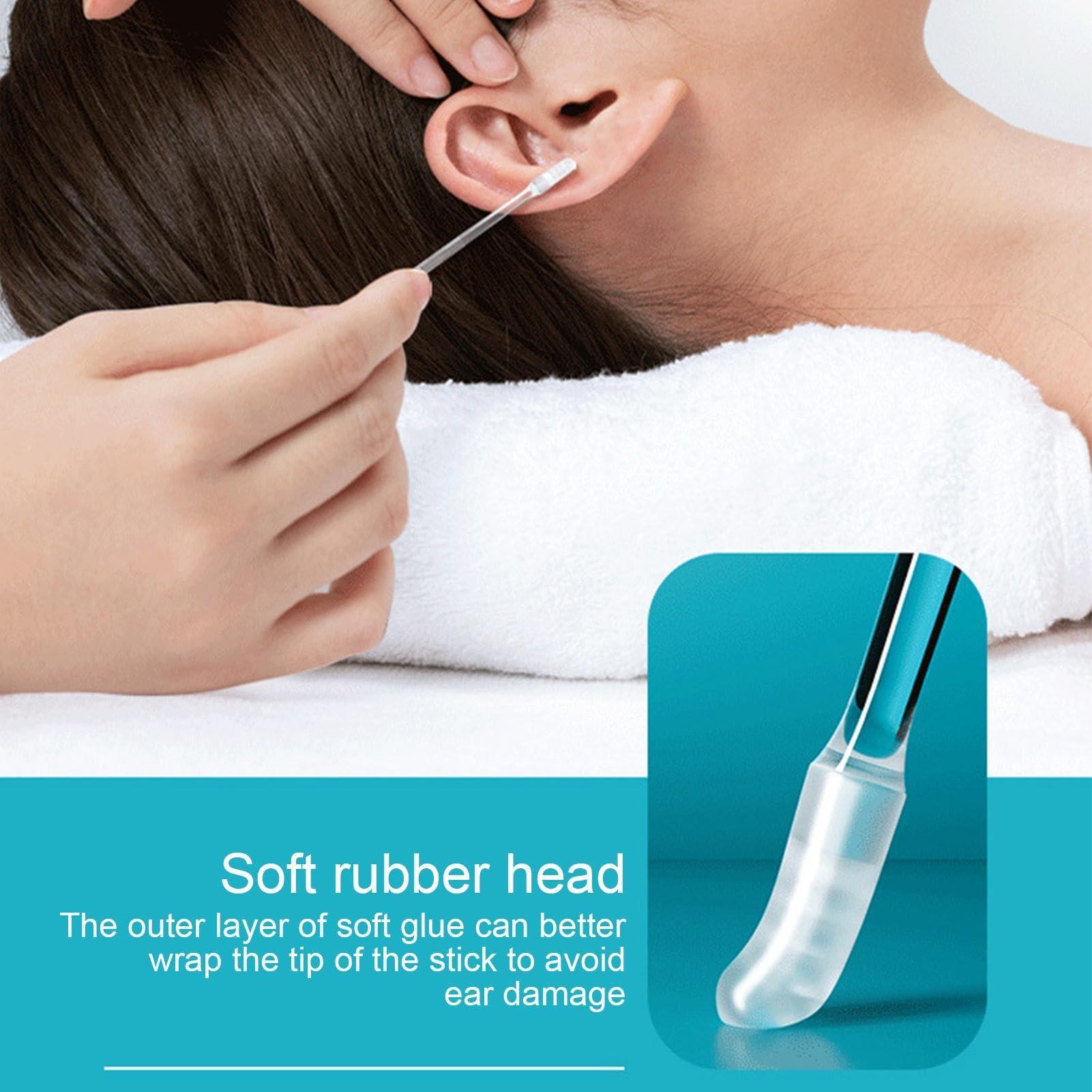 Yhsioaklo Sticky Ear Pick - Earwax Remover Tool | Soft Rubber Reusable Sticky Ear Pick | Adhesive Ear Wax Removal Tool | Sticky Ear Digging Stick Cleaner Tool for Home, Traveling and Outdoor