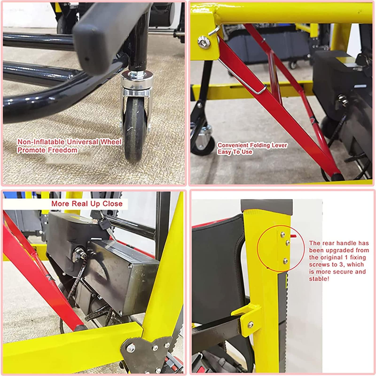 FreshCart Basics Electric Crawler Stair Climber for Elderly Patient - Hand Truck Stair Climber Electric, Manual Stair Climbing Wheelchair, Can Go Up And Down Stairs Chair