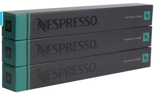 Nespresso Nespresso Fortissio Lungo Flavour Coffee 30 Capsules Pods 3 Sleeves Long Expiry
