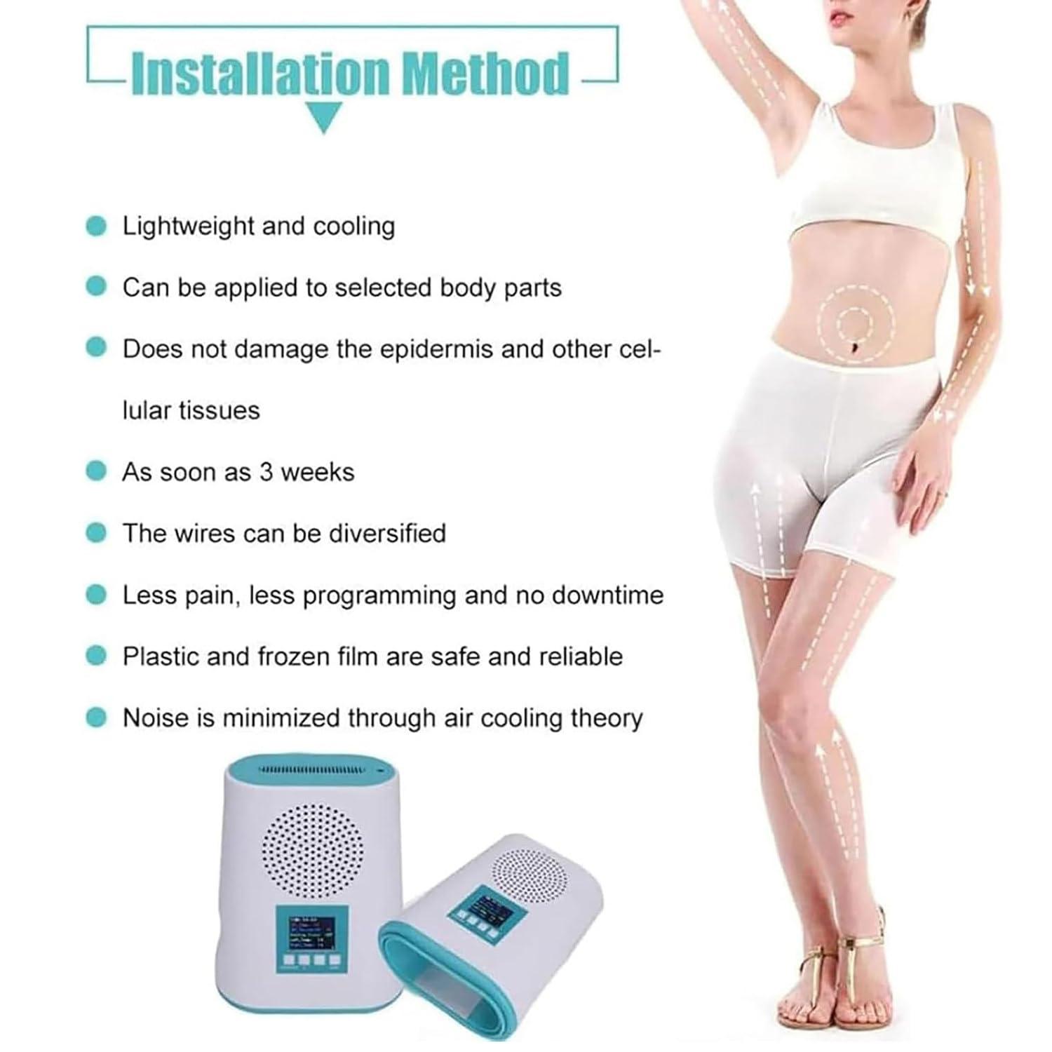 LQQYJSM LQQYJSM 90W Fat Cryoliposys Sculpting Device, Freezing Slimming Machine Burst Fat Instrument, Cool Sculpting Machine for Home, Great for Lose Belly/Arms/Legs Fat