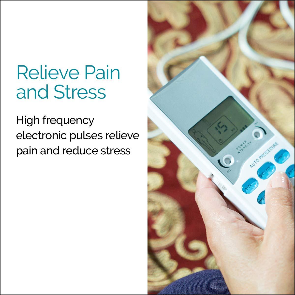 truMedic truMedic TENS Unit Electronic Pulse Massager 2\" x 7.75\" x .75\" White/Color Buttons