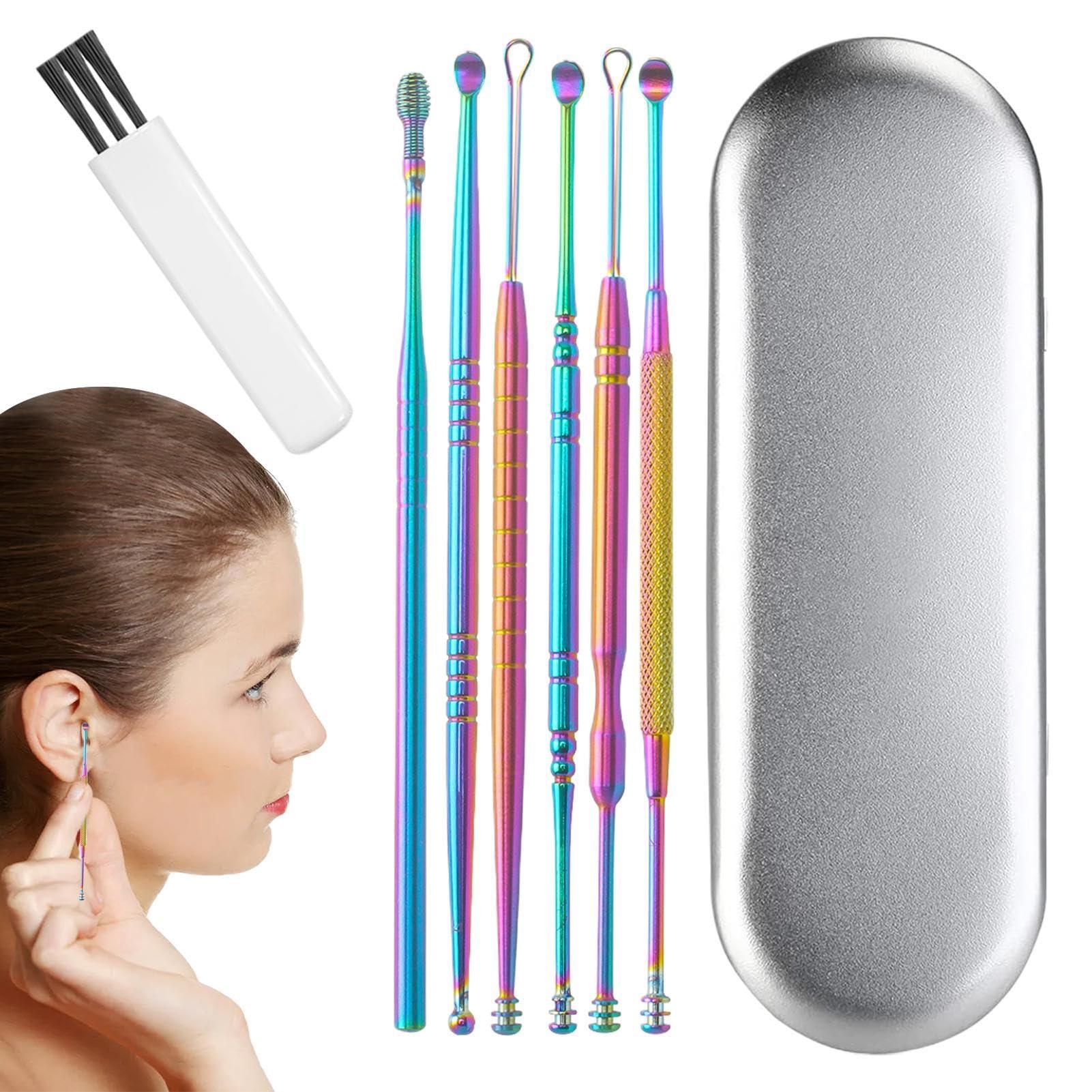 FreshCart Basics Ear Wax Removal Kit, set Ear Cleaning Kit - Ear Cleansing Tool Set, Ear Curette Ear Wax Remover Tool With Cleaning Brush And Storage Box