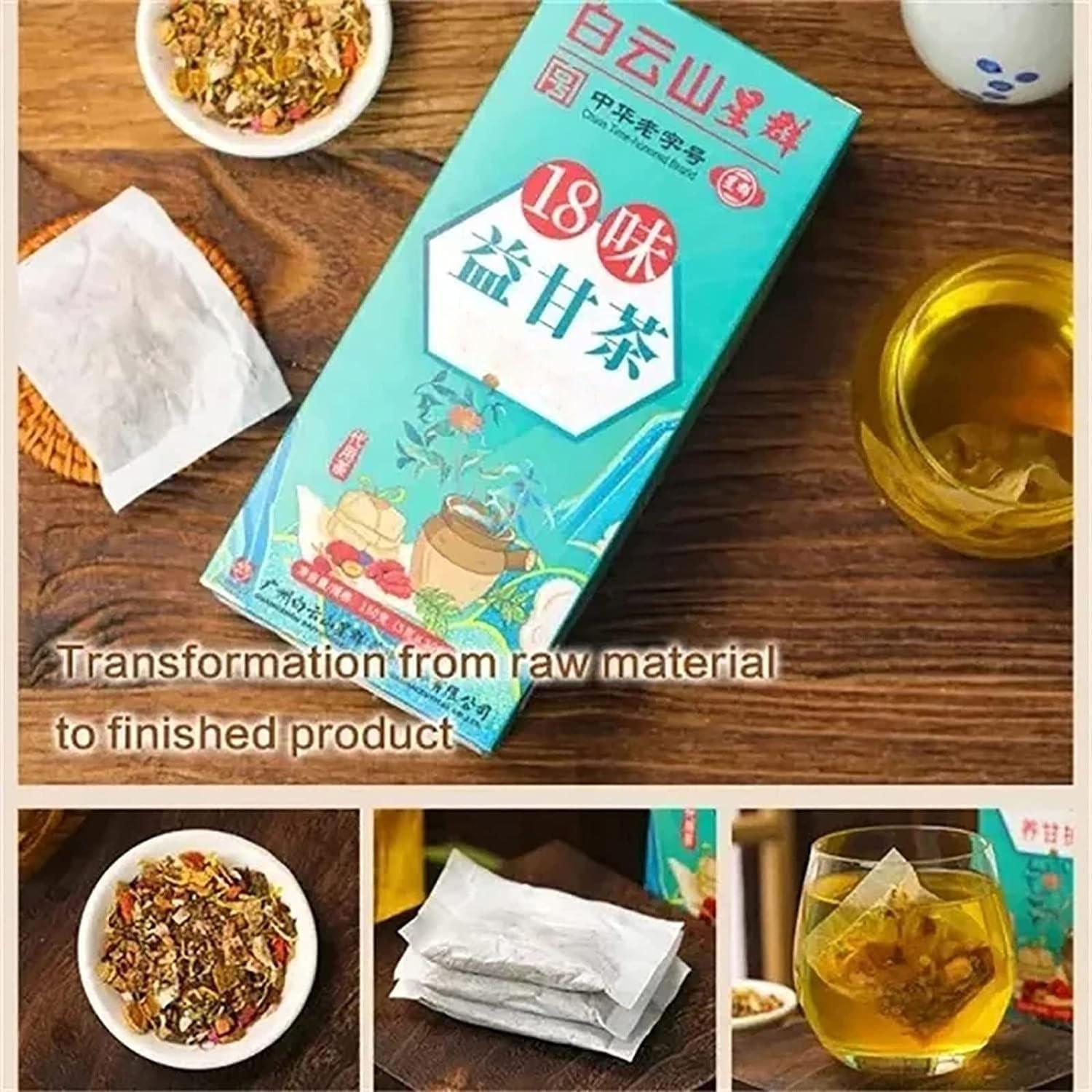 Endyniner 18 Flavors Liver Care Tea - 18 Flavors of Liver Protection Tea, Daily Liver Nourishing Tea, Herbal Stone Clearing Tea, Chinese Nourishing Liver Care Tea (1pcs)