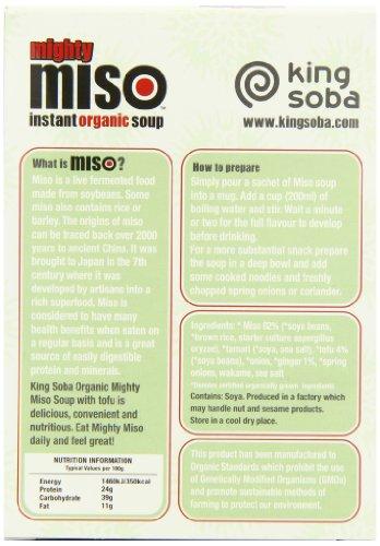 King Soba King Soba Noodle Culture Organic Mighty Miso Soup with Red Tofu and Ginger, 60g