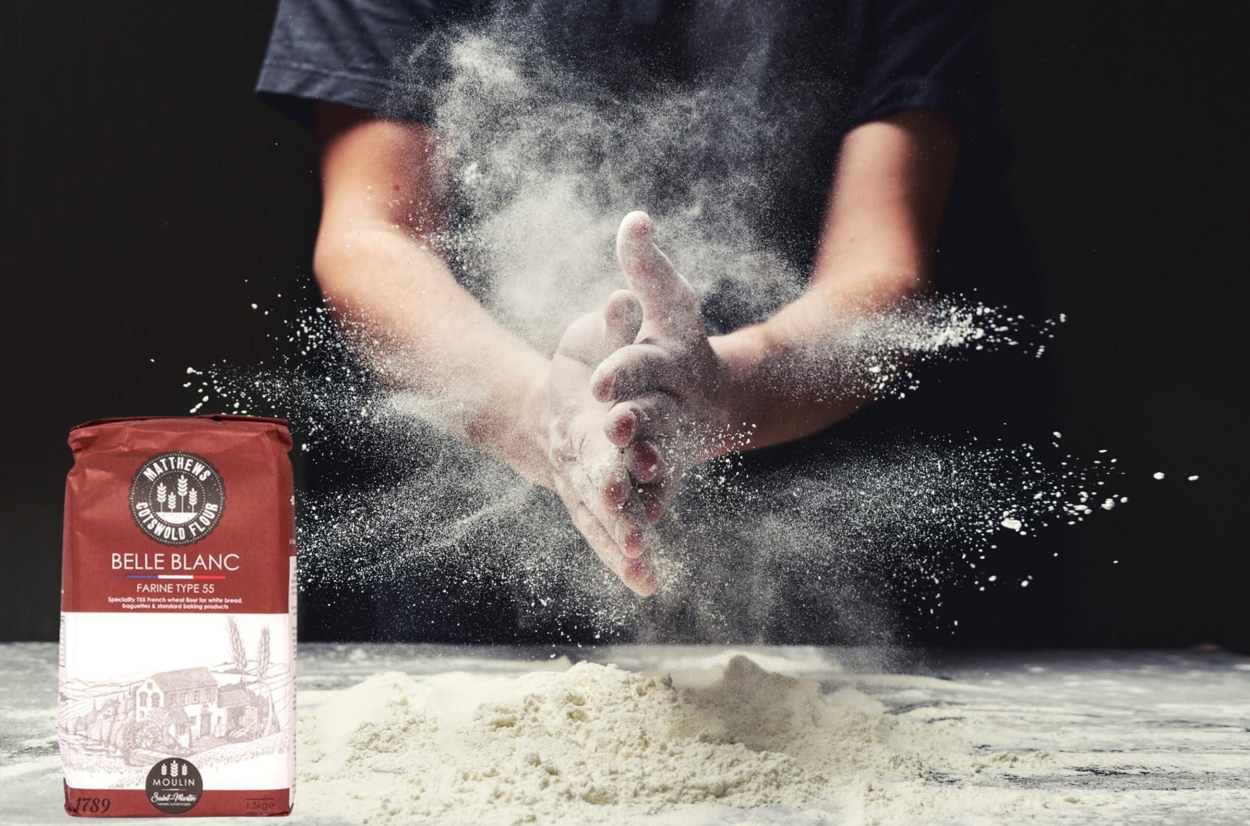 Generic Matthews Cotswold Belle Blanc French T55 Flour 5X1.5Kg | 100% French wheat for an authentic product | Premium Flour