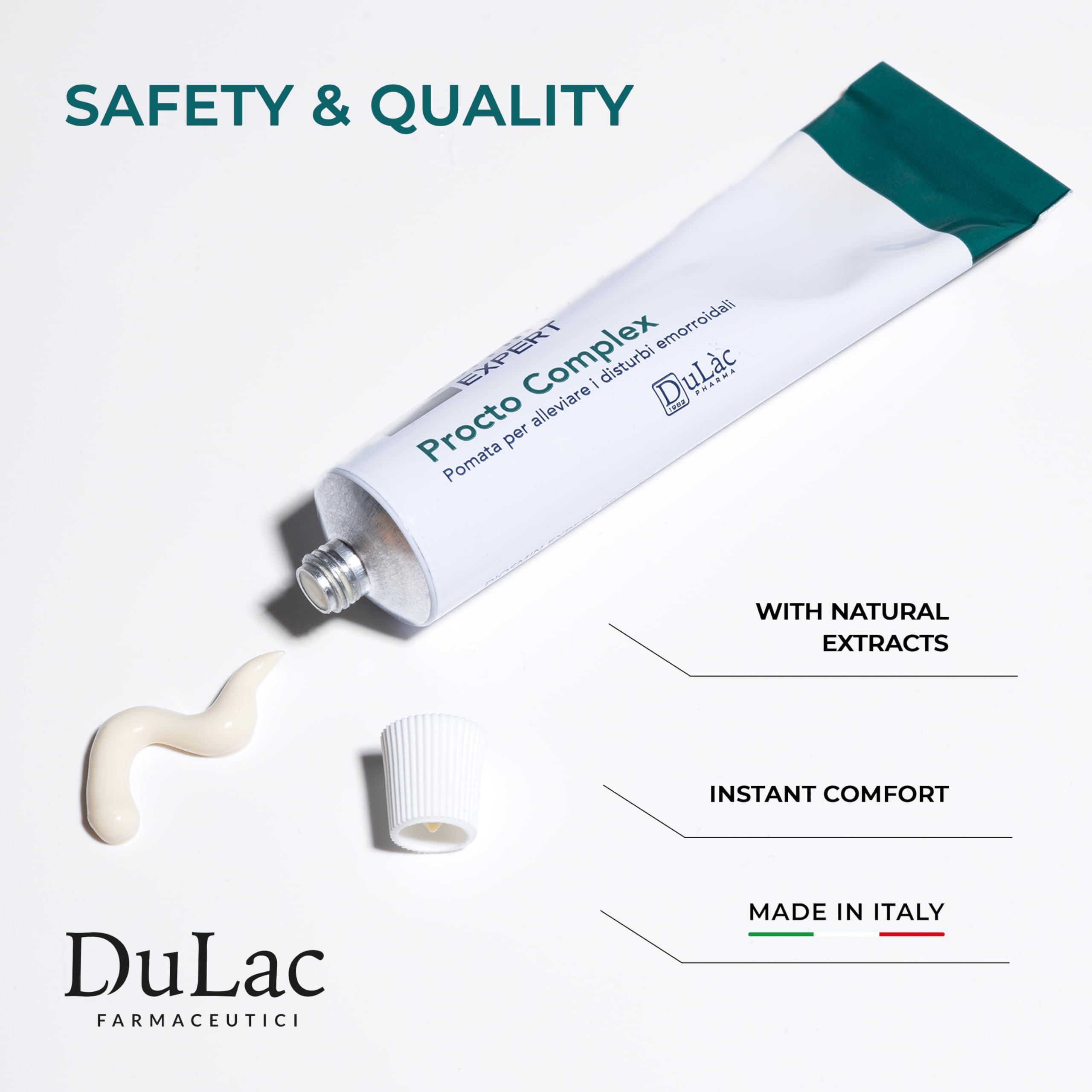 DULC FARMACEUTICI 1982 DuLc, Diosmin Expert Omniven Procto, Cream for microcirculation and hemorrhoidal Plexus, with Diosmin, Horse Chestnut, Centella Asiatica and Shea Butter, Made in Italy, 40 g