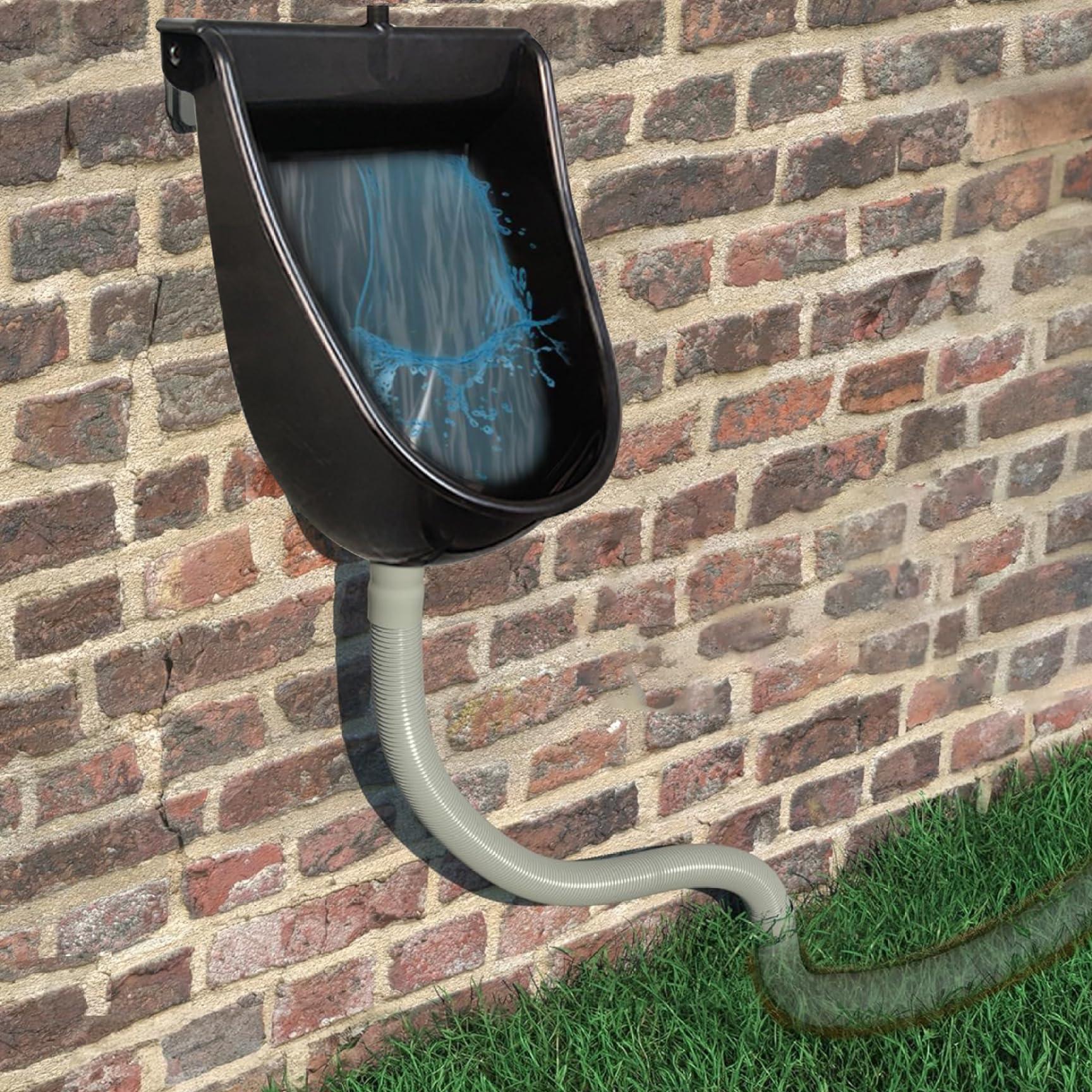 XJKLBYQ XJKLBYQ Waterless Urinal with Hose,UV Resistant Outside Urinal,PP Plastic Urinal,Garage Urinal,Anti-clogging Wall Mount Outdoor Toilet for Backyard Garage