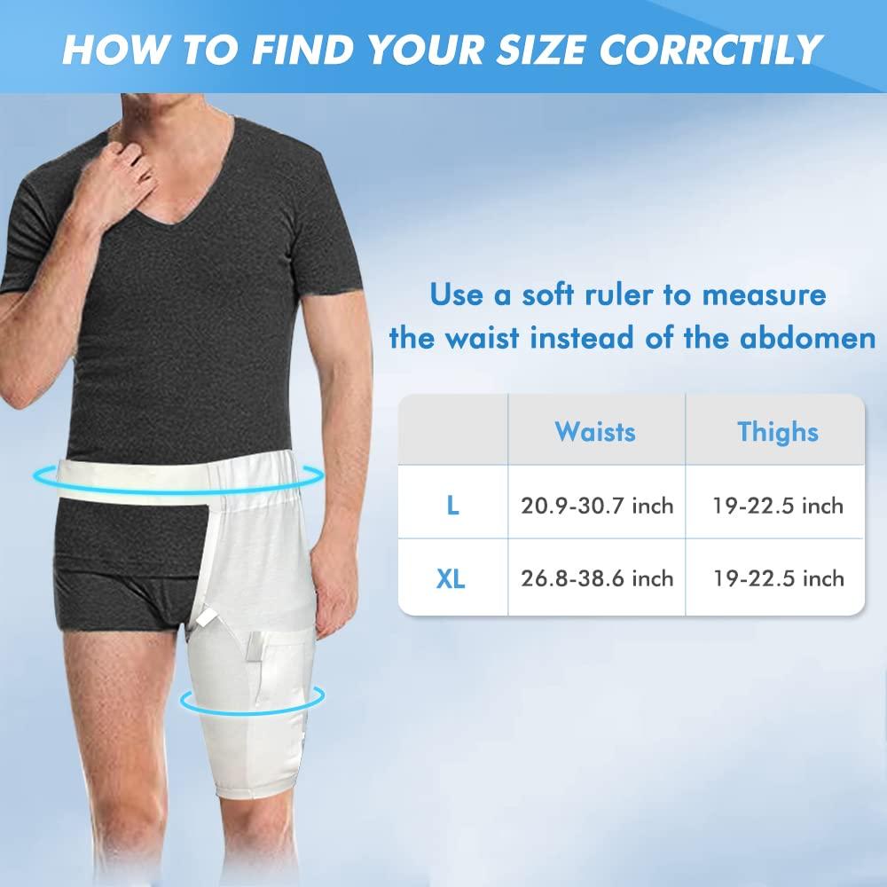 Mistuki Catheter Leg Bag Holder Covers Foley Cath Secure Tube Stabilization Device Nephrostomy Urine Bag Clothing Drainage Underwear Pants Washable and Durable Urostomy Supplies (L)