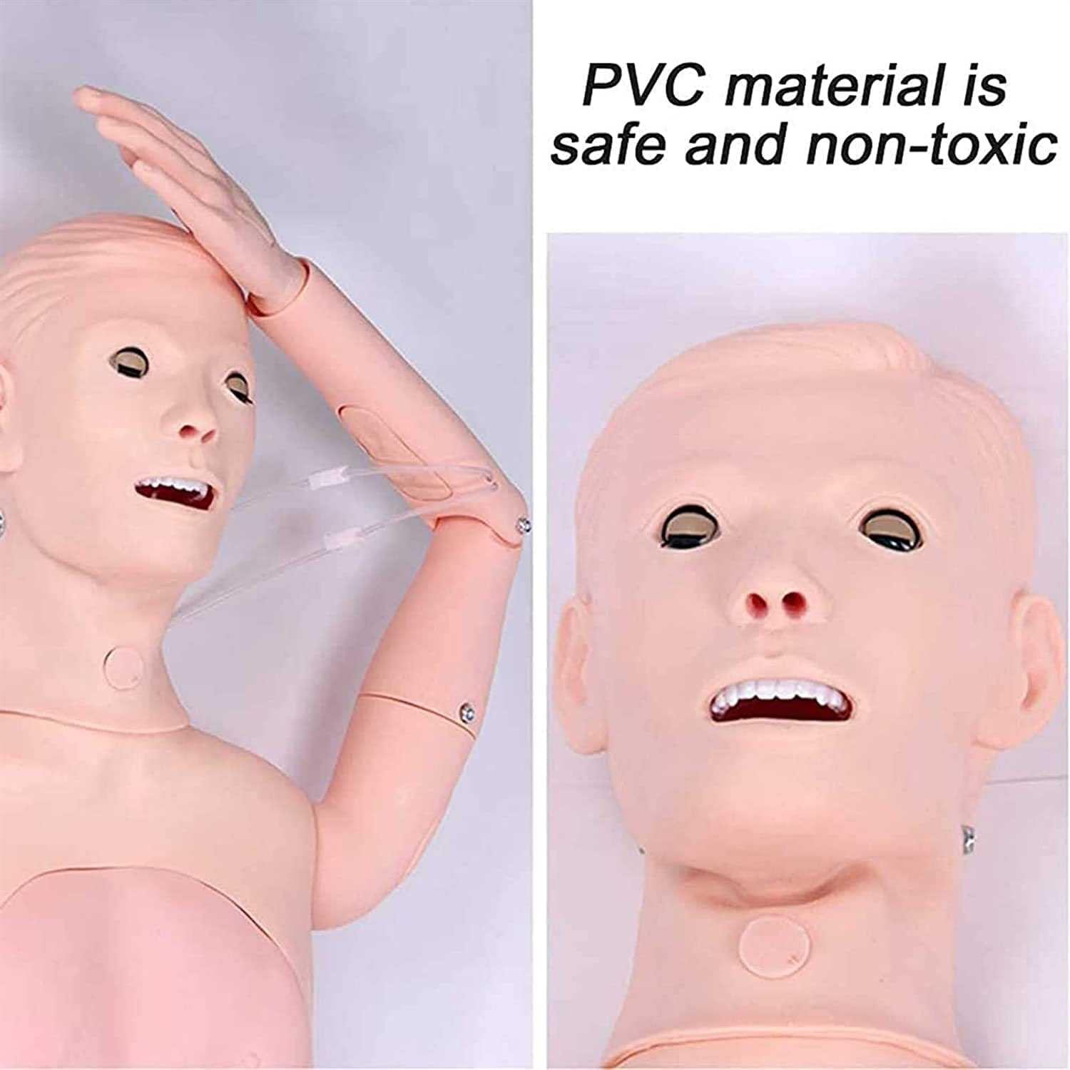 FOVIGUO FOVIGUO Geriatric Patient Care Manikin, Patient Care Manikin with Arm Blood Pressure Measurement for Nursing Medical Training Teaching Medical Supplies