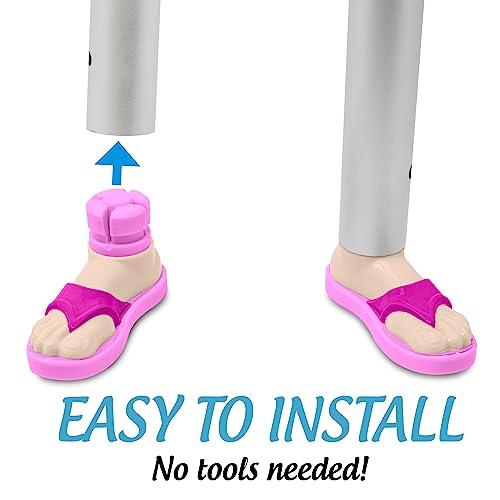 Top Glides New Beach Sandal Walker Ski Glides for 1\" Walker Tubes - 1 Pair (Orchid)
