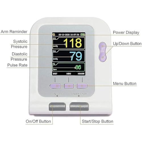 GXLDIANPU Veterinary Blood Pressure Monitor Cuff, Veterinary Electronic Sphygmomanom, with 3 Cuffs, Large Capacity Storage Of 100 Sets Of Data, 2.8-inch Color LCD Display, for Dog/cat/Pets Animal Care