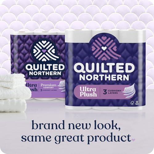 Quilted Northern Quilted Northern Ultra Plush Toilet Paper, 8 Super Mega Rolls = 48 Regular Rolls, 3X Thicker*, 3 Ply Soft Toilet Tissue