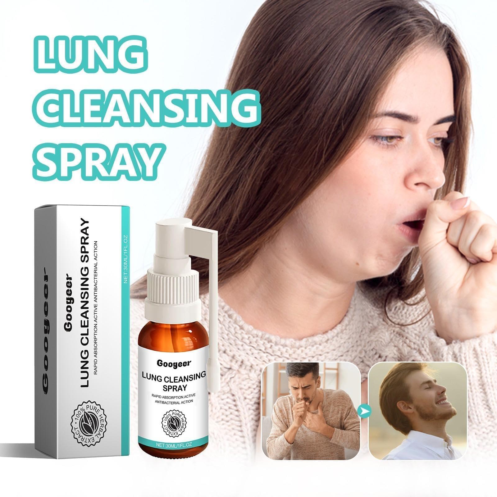 FLLUOUZH 3 Pcs Lung Cleansing Spray, Herbal Lung Cleansing Spray, Googeer Herbal Lung Cleanse Mist, Herbal Spray Cleansing Lung, Respiratory Support and Mucus Relief to Breath Easy