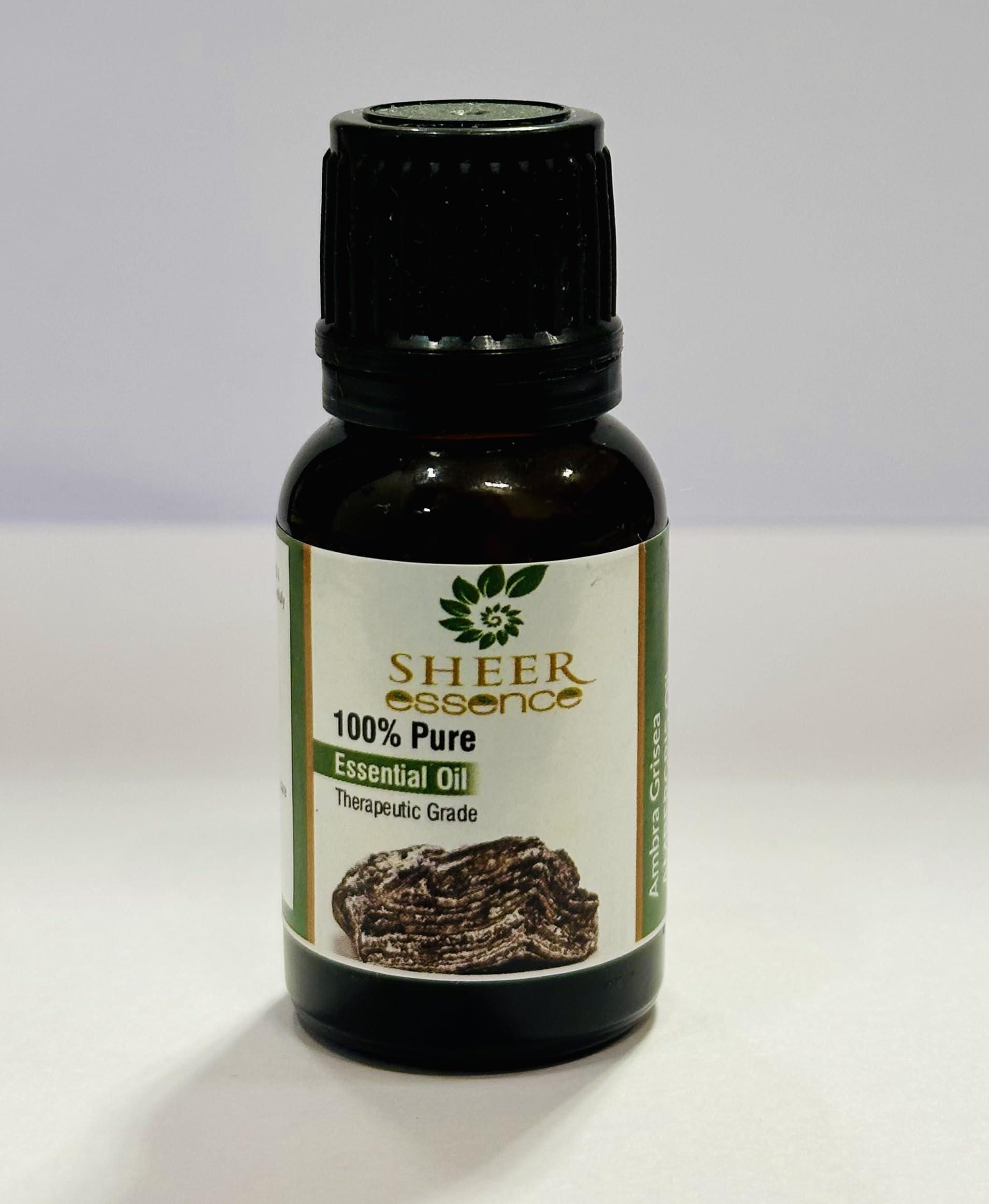 Sheer Essence Ambergris Oil 100% Pure Natural Perfumery Fragrance Undiluted Uncut Therapeutic Grade Oil 0.51 Fl.Oz