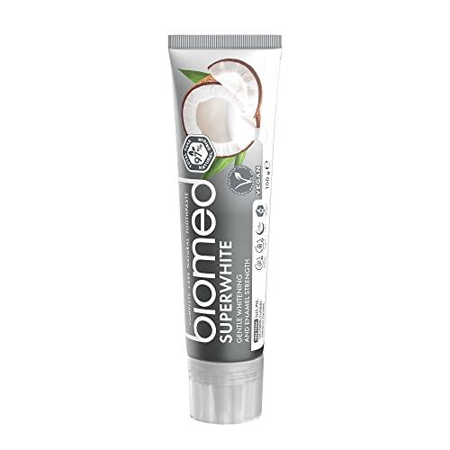 BIOMED Biomed Superwhite Natural Coconut Toothpaste, Tropical Flavour - 100 g (Pack of 3) & Calcimax Natural Toothpaste with Calcium for Enamel Restoration and Cavity Protection, Mint - 100 g (Pack of 1)