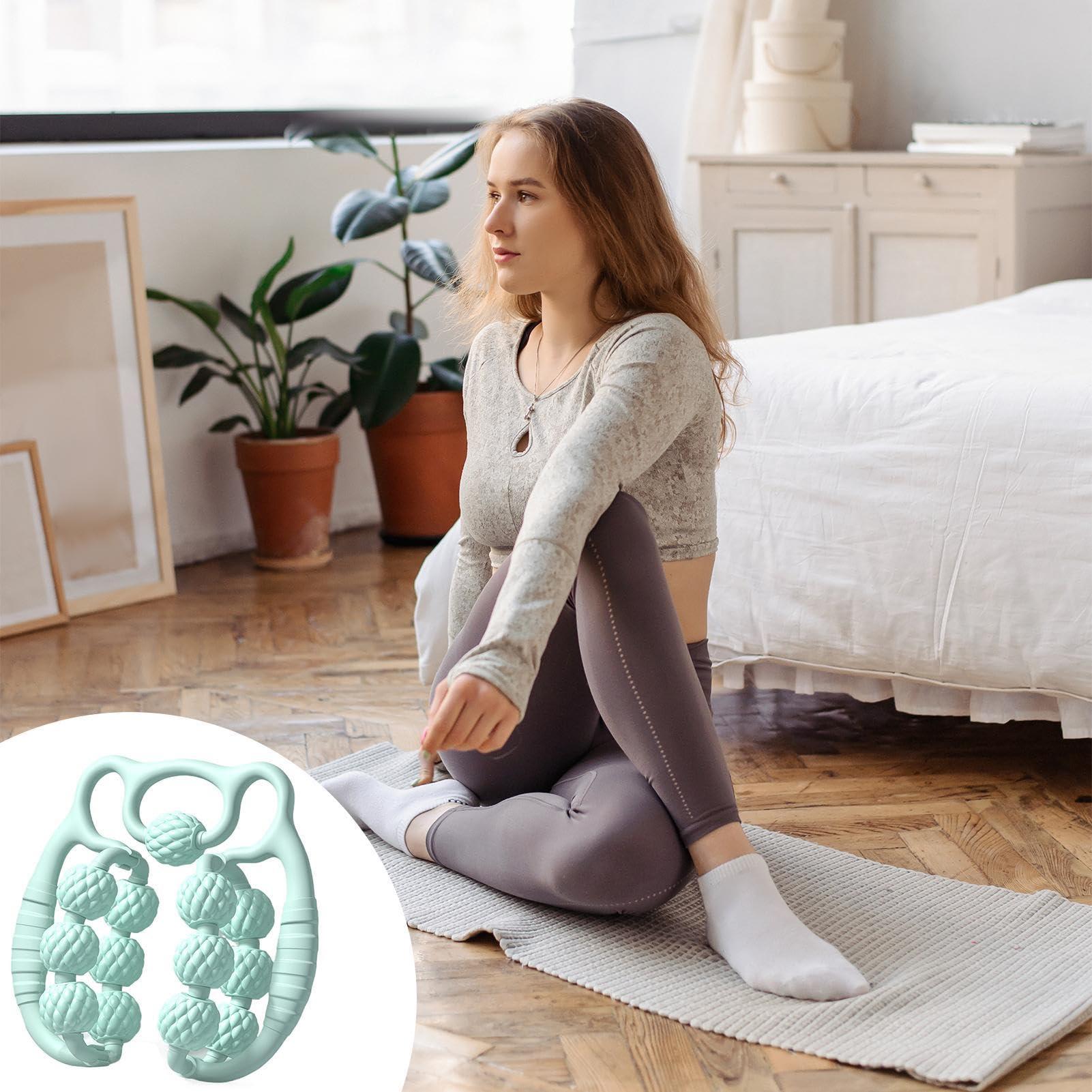 Wpsagek Wpsagek Leg Roller - Double-Row Ring Leg Massager - Body Massage Tools, Muscle Roller, Deep Tissue Massager, Hand Roller for Muscle Soreness, Stiffness and Tightness