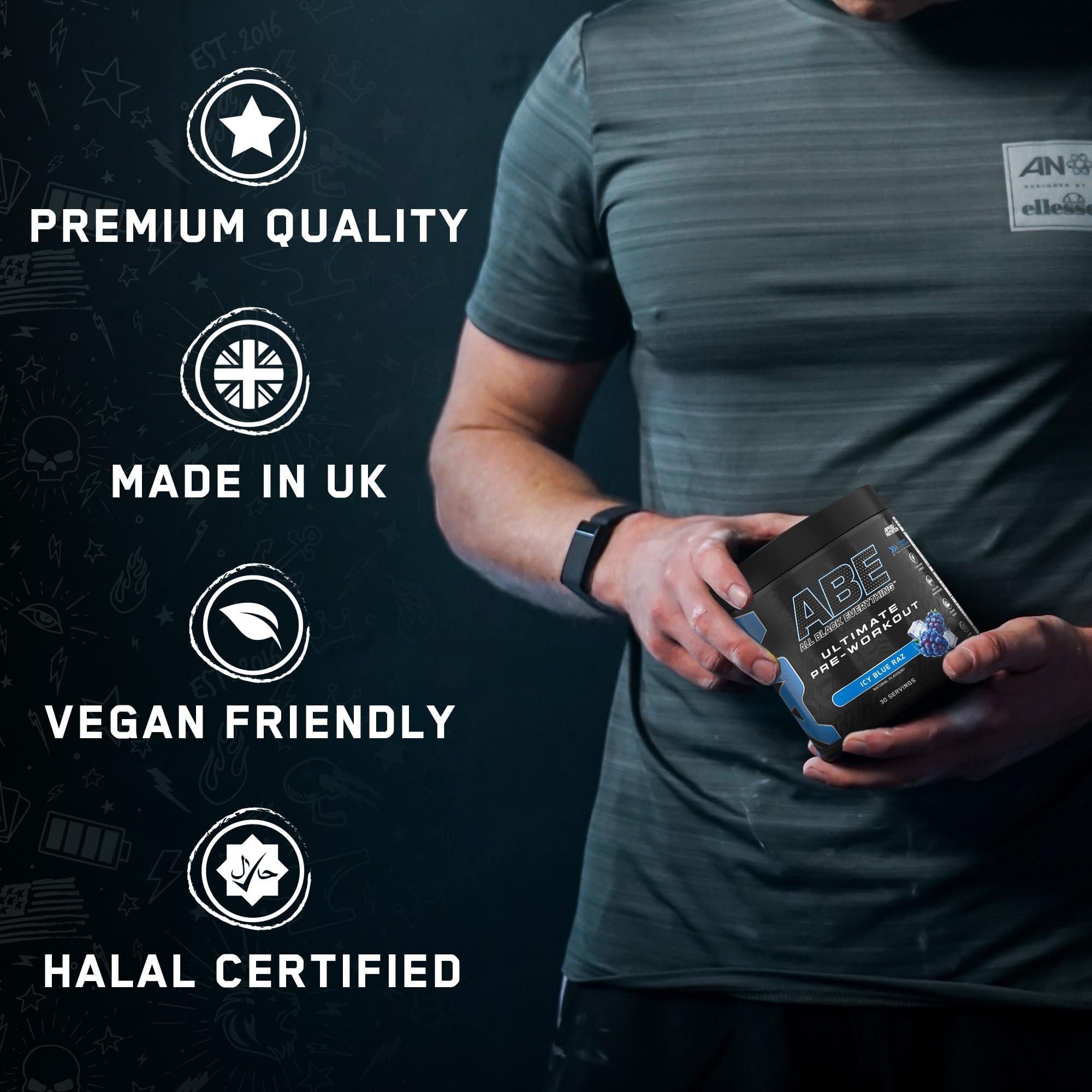 Applied Nutrition Applied Nutrition Bundle ABE Pre Workout 375g + ABE Black Shaker | All Black Everything Pre Workout Powder, Energy Drink, Physical Performance, Creatine, Beta Alanine, Caffeine (Candy Ice Blast)