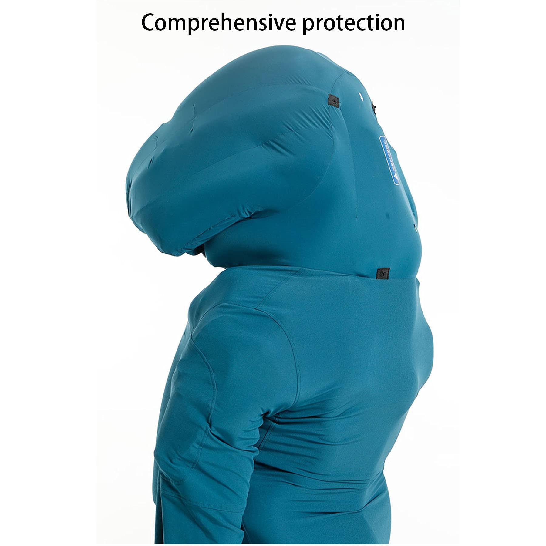 WILLQ WILLQ Anti-fall Airbag Suit Elderly Intelligent Anti-fall Airbag 0.18s Pop Up Protection Head Protection Cap Lumbar Support Belt Strict Detection of Your Body Data Without Co2 Cylinder,Male,XL