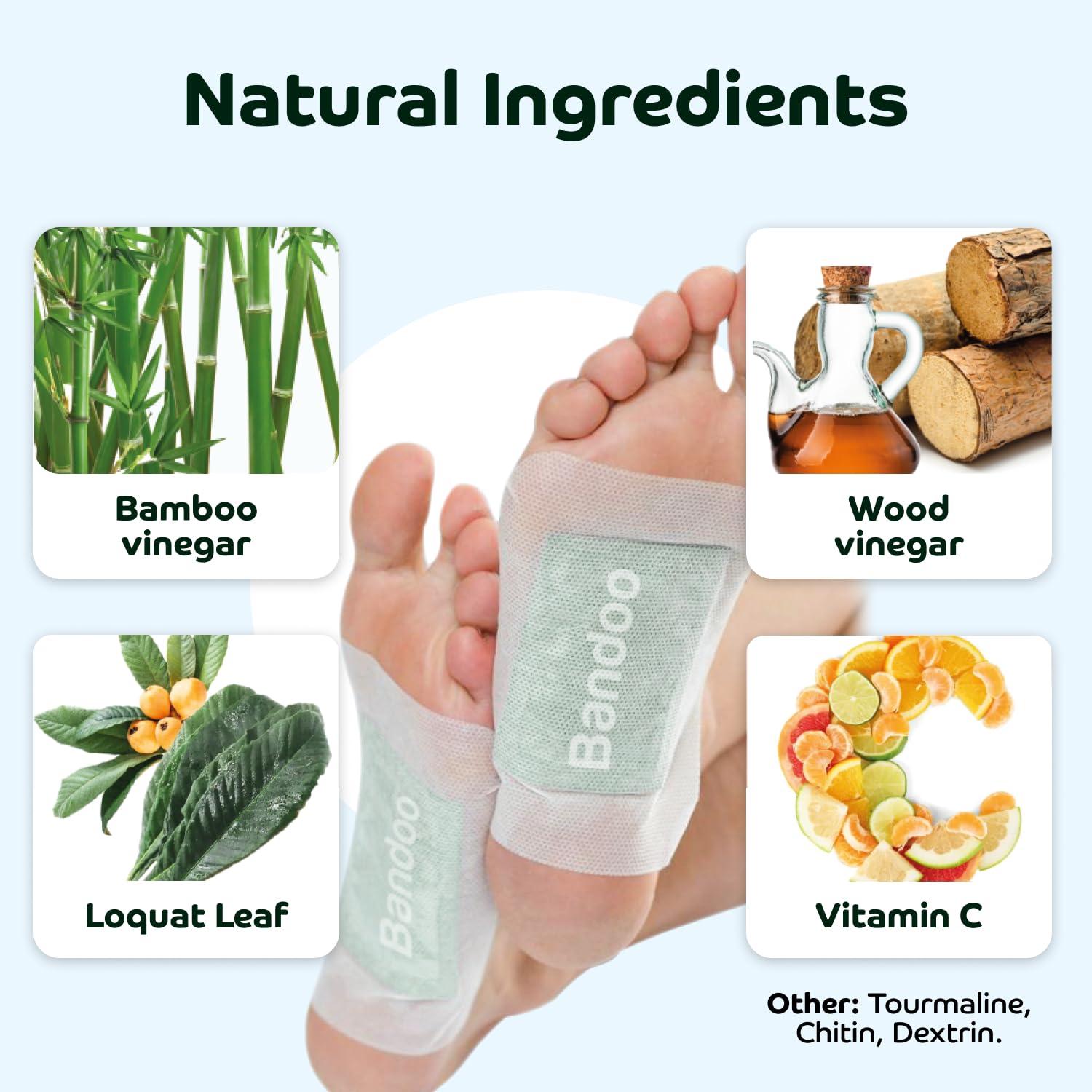 Bandoo Bandoo Detox Foot Pads | Natural Deep Cleansing Foot Pads | Japanese Foot Patches | Rana Pads | 10 Pads