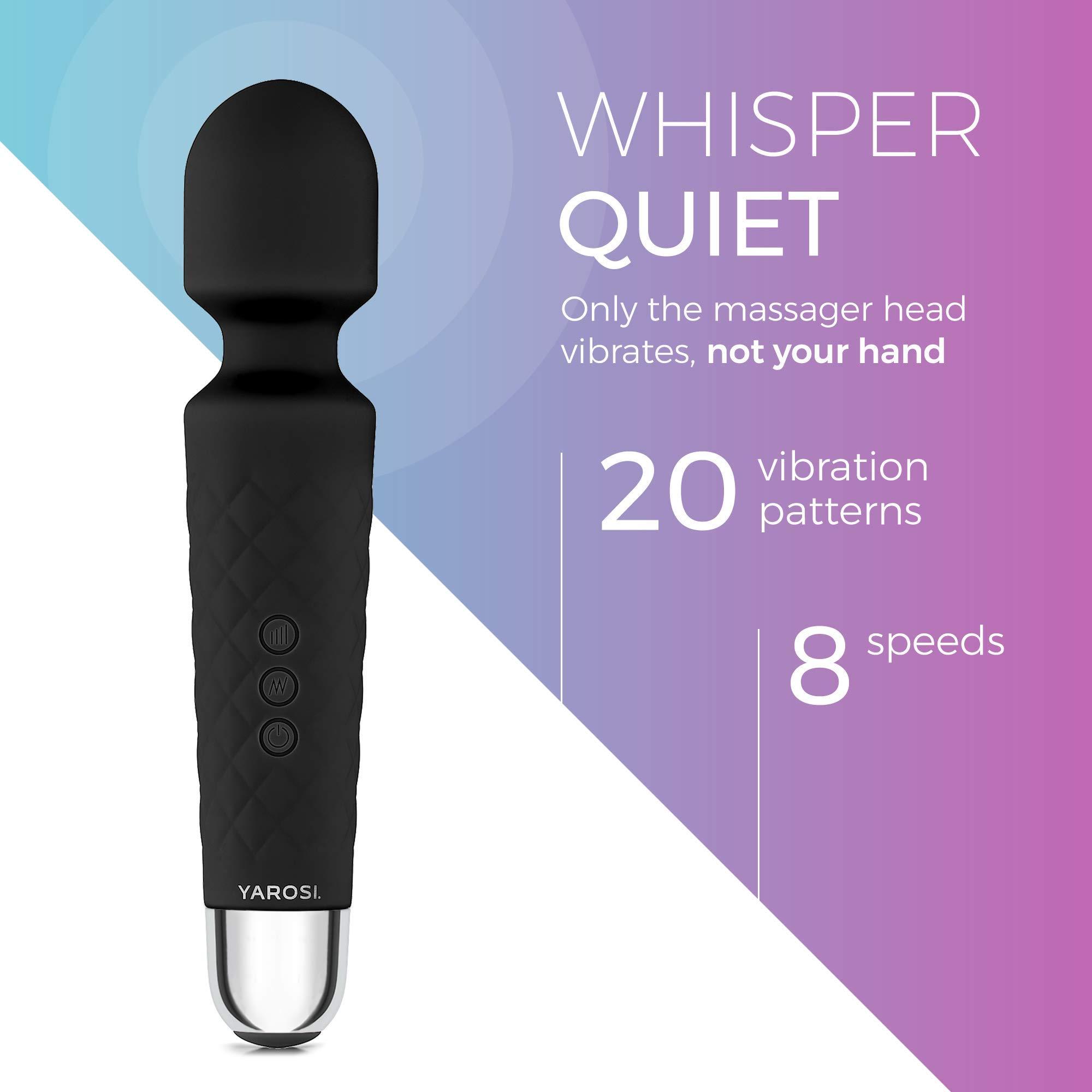 Yarosi Yarosi Mini Massager- Strongest Cordless Handheld Vibrating Power - Best Rated for Travel Gift - Magic Stress Away - Perfect on Neck Back Foot Hand Pains and Sports Injury - Black