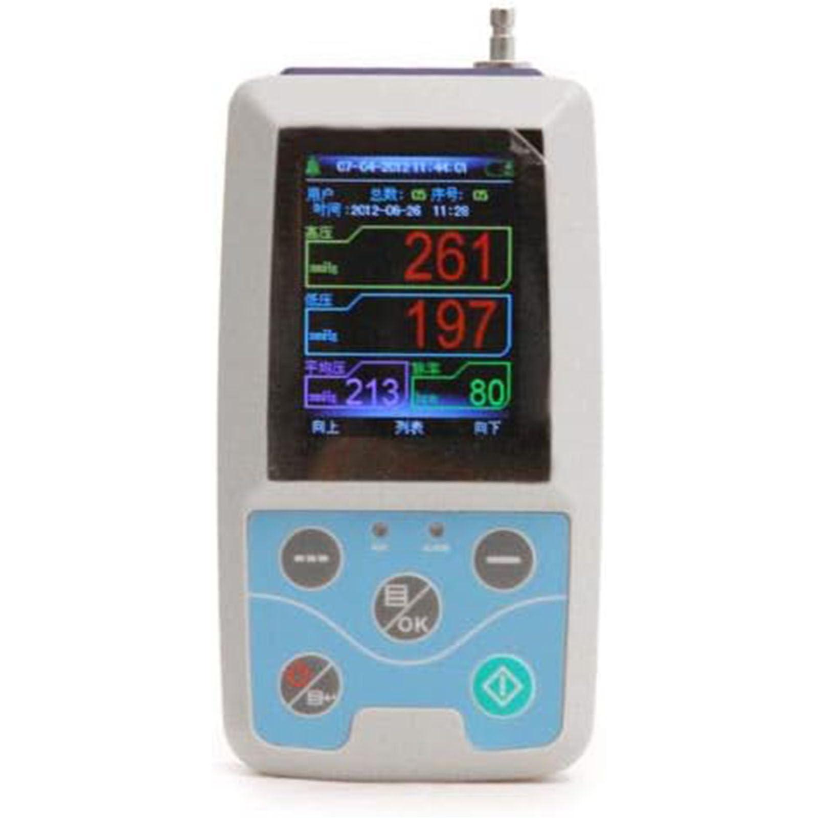 DOUKI DOUKI 24 Hours Ambulatory Blood Pressure Monitoring System ABPM Ambulatory Blood Pressure Analysis System Blood Pressure Recorder Detector 6 Cuffs