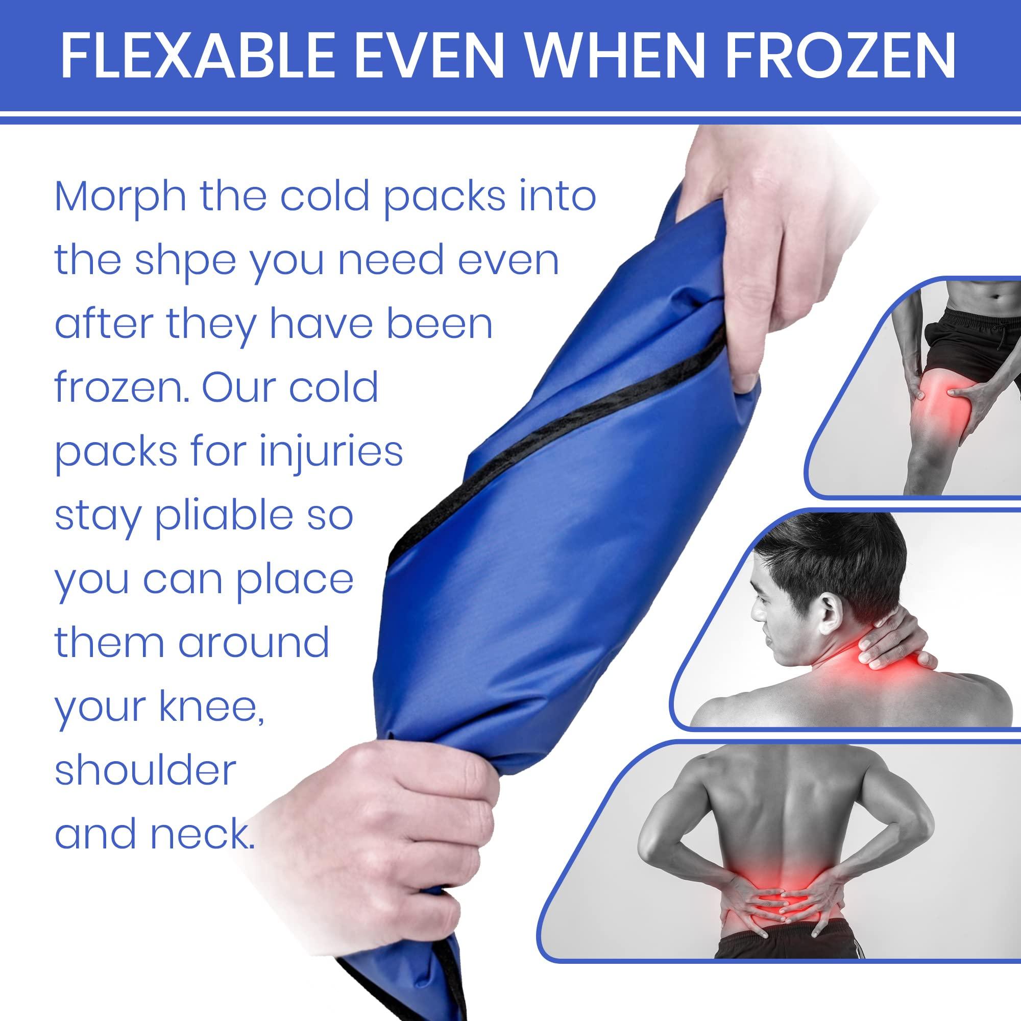 Rester's Choice Rester's Choice Gel Cold & Hot Packs (2-Piece Set) Medium 5x10 in. Reusable Warm or Ice Packs for Injuries, Hip, Shoulder, Knee, Back Pain Hot & Cold Compress for Swelling, Bruises, Surgery