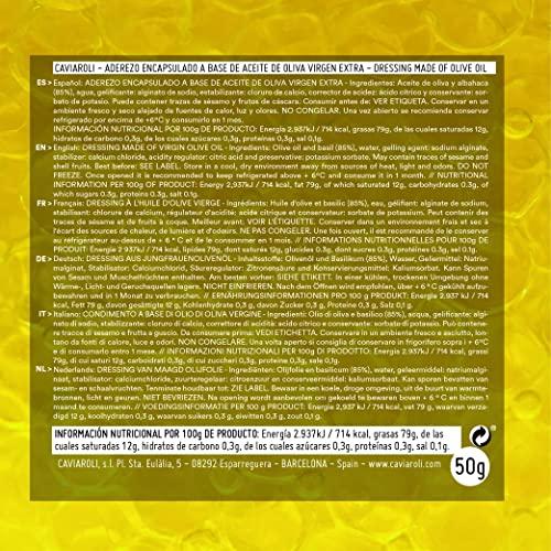 Caviaroli Caviaroli - Encapsulated Extra Virgin Olive Oil Pearls, Basil, with Liquid Heart - 50 g