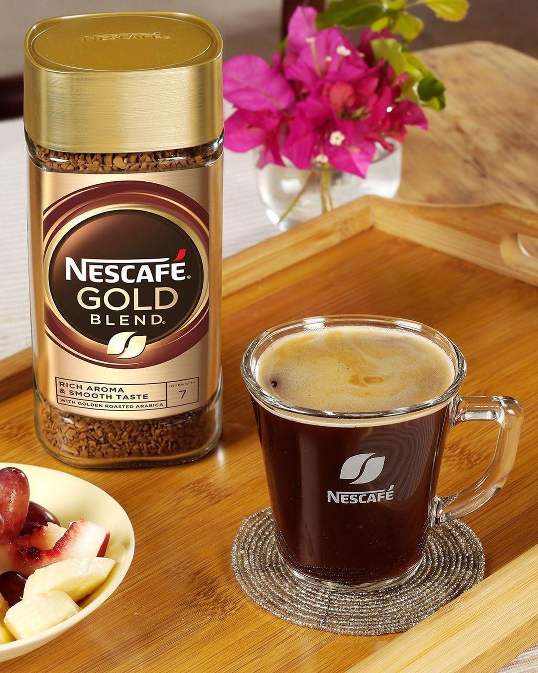 NESCAFÉ Nescafe Gold Blend Instant Coffee, Premium Instant Coffee, Rich Aroma & Smooth Taste Gold Blend Coffee, 100g (Pack of 6)