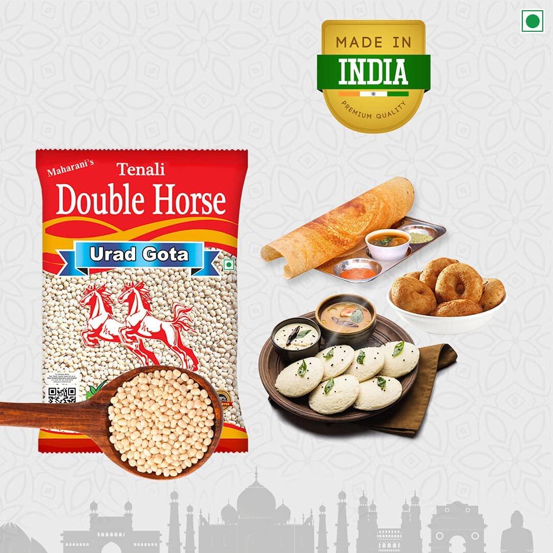 Tenali Double Horse Tenali Double Horse Combo of Urad Gota 2kg and Toor Dall 1kg (Split)