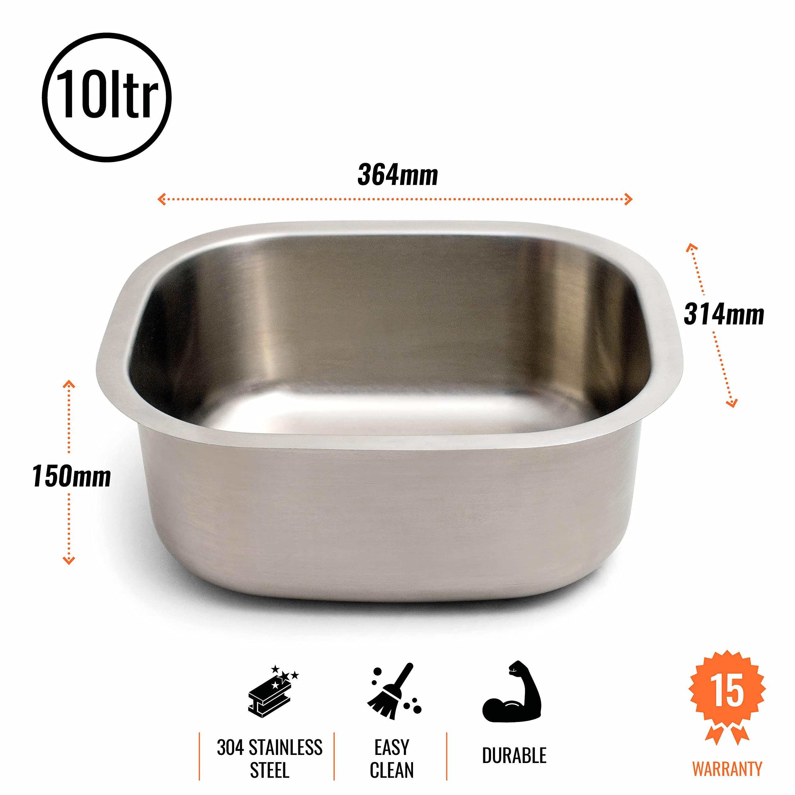 Elephant Box Elephant Box Stainless Steel Washing Up Bowl | Plastic Free 10 Litre Washing Up Bowl