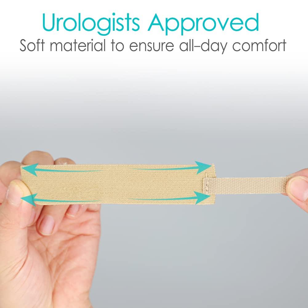 DiaBelt 10 Pcs Male External Catheter Strap, Adjustable Urinary Incontinence Penile Clamp Fixer Reusable Holder Band Men - No More Leaking