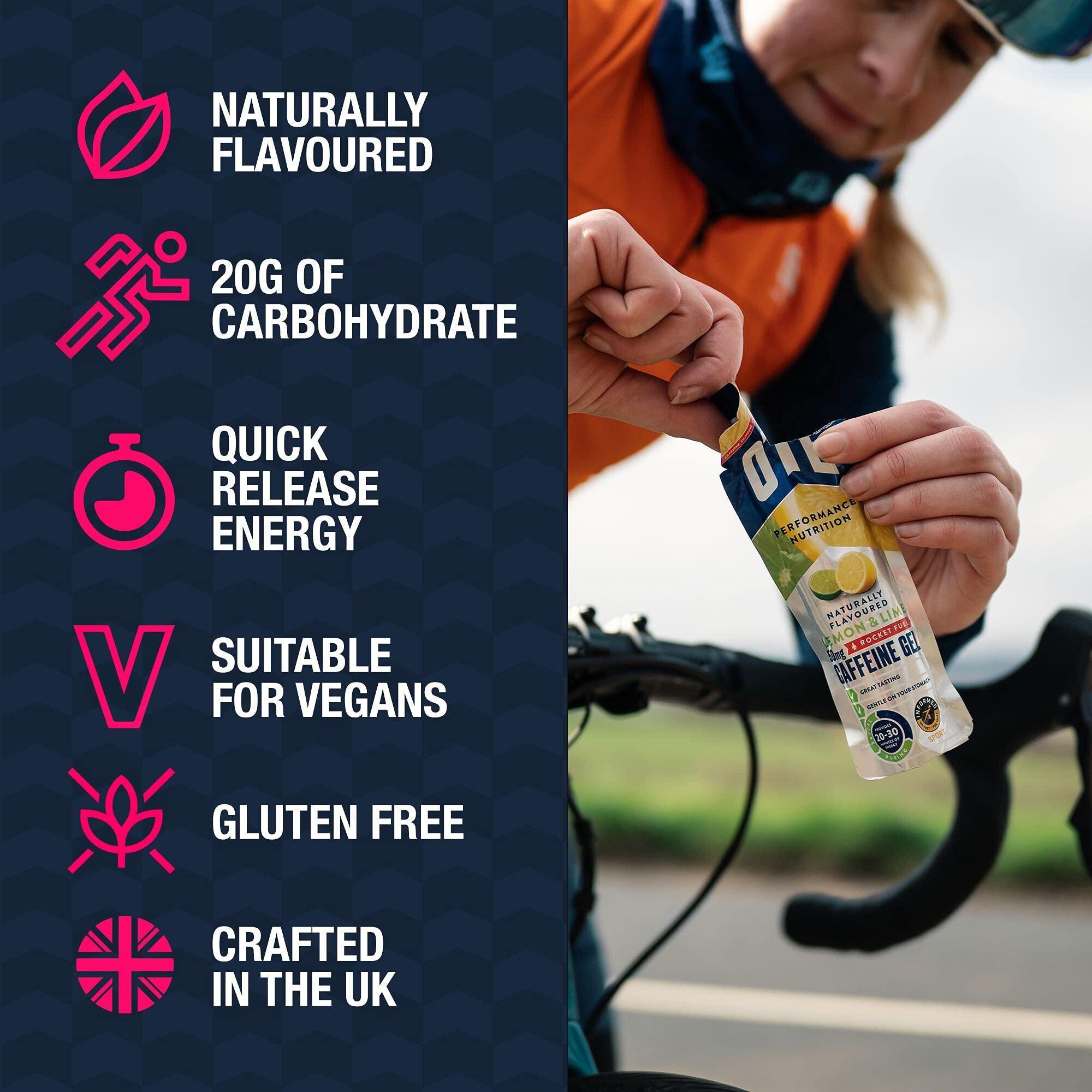 OTE OTE Sports Energy Gels - Energy Gel for Running & Cycling - Hydration Supplement Pack with Carbohydrates and Electrolytes - Perfect for Marathons and Endurance Sport - 56g x 20 - (Orange)