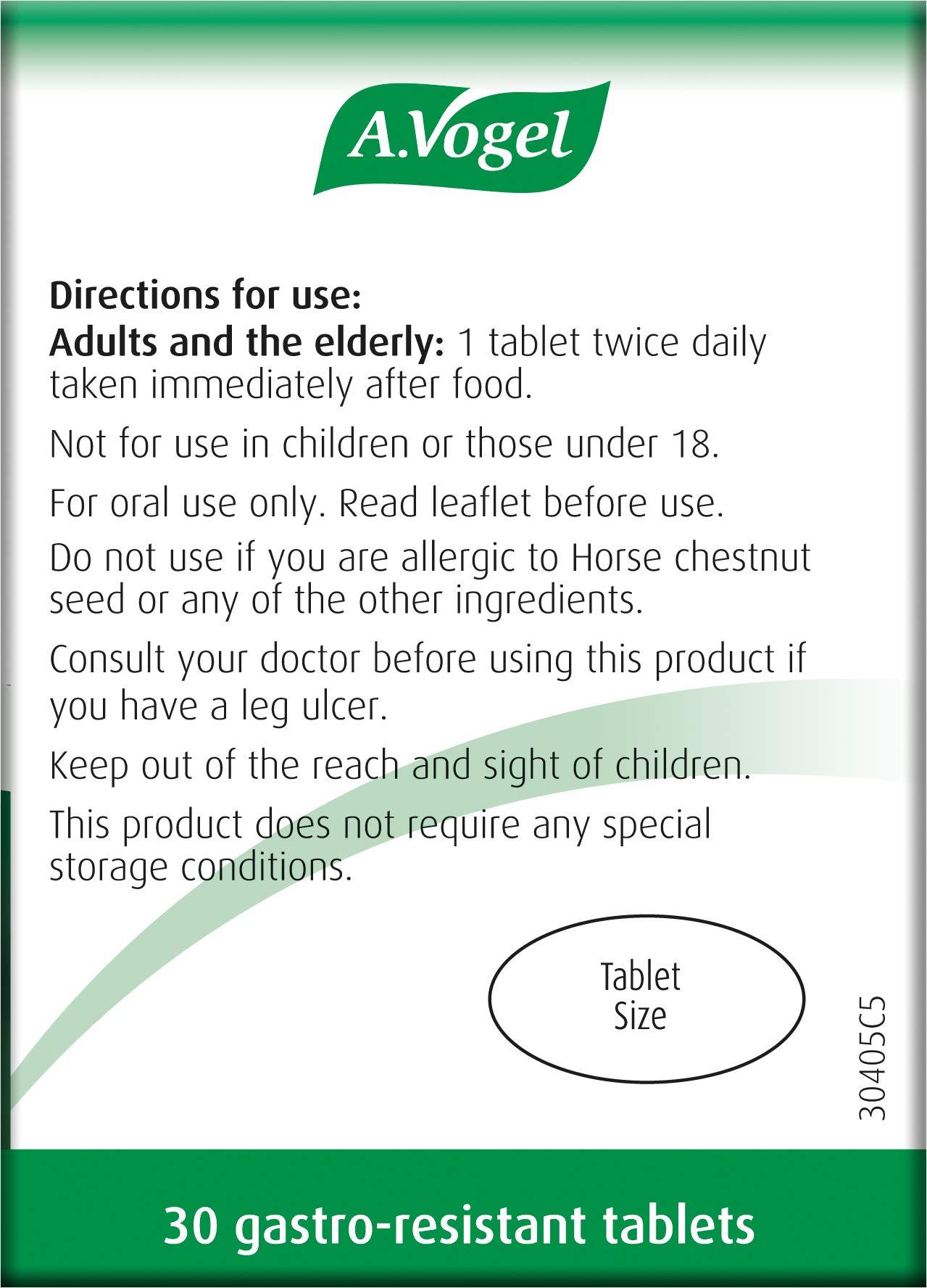 A.Vogel A.Vogel Venaforce Horse Chestnut Tablets | Relieve Symptoms of Varicose Veins, Tired Aching Legs, Leg Cramps & Swollen Ankles | 30 Tablets