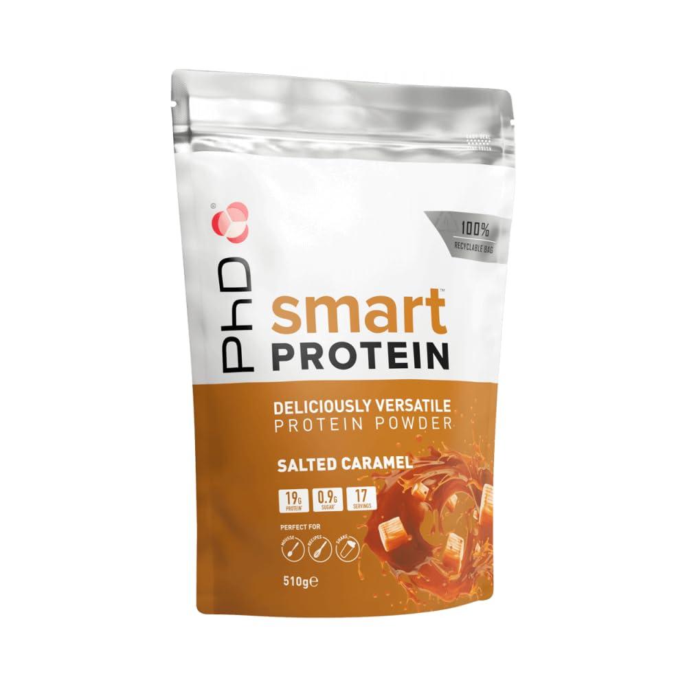 PhD Nutrition Phd Smart Protein, Versatile Shake, Ideal for Shakes, Baking and Deserts, Salted Caramel Flavour, 17 Servings per 510 g Bag