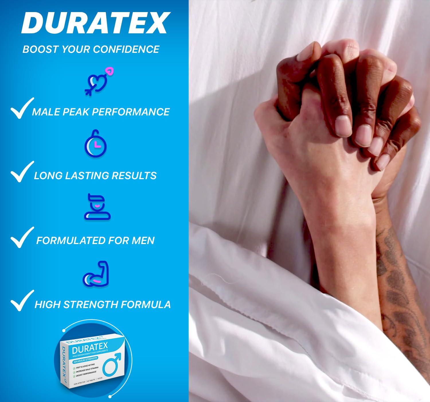 HILMAN DURATEX by Hilman Blue Pills for Men Endurance - Premium Strong 100mg Tablets for Enhanced Stamina Firm Performance Power Booster Herbal Male Food Supplements for Long Lasting (40 Count (Pack of 1))