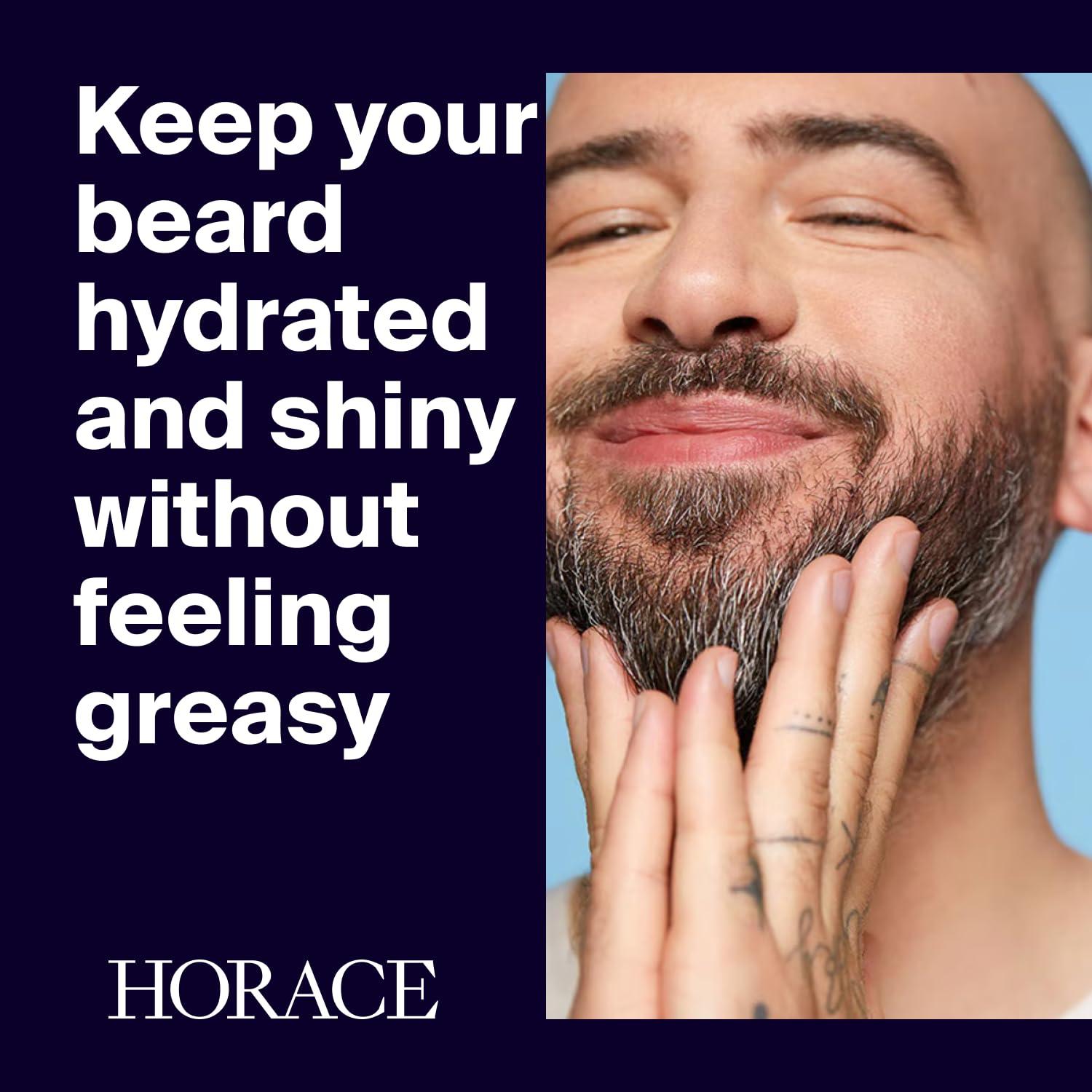 Horace HORACE Lemon & Mint Beard Oil for Men - Conditioner with Argan Oil - Gentle Beard Care for All Skin Types - Citrus, Aromatic Scent, 30 ml