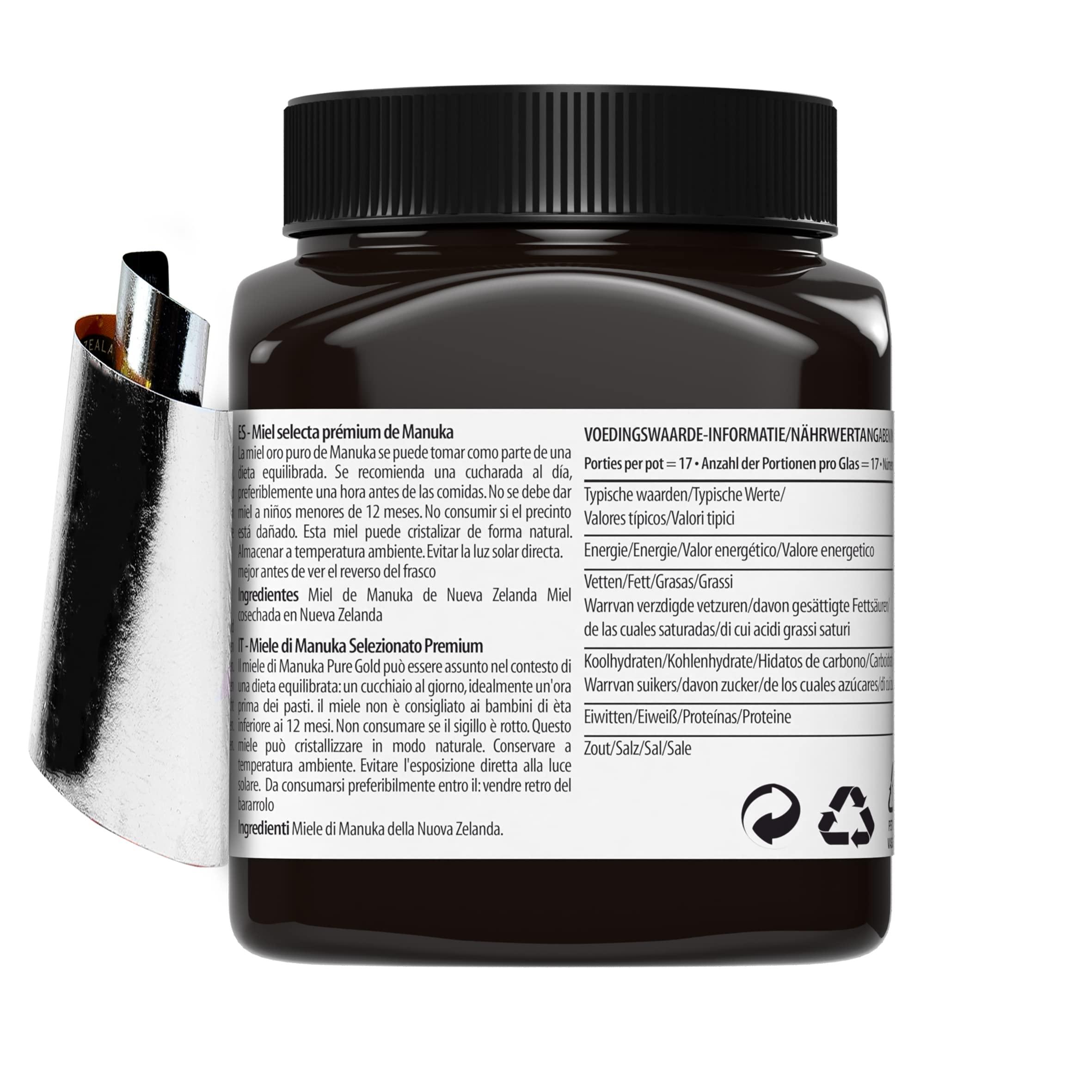 PURE GOLD Manuka Honey 300+ MGO Certified Pure Gold Premium Manuka Honey 250g