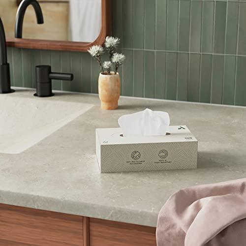 Amazon Aware Amazon Aware 4-Ply Facial Tissues Produced from 100% Recycled Paper, 1500 count (15 packs of 100 sheets)