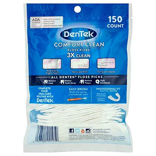 DenTek DenTek Comfort Clean Floss Picks, Silky Comfort Floss, 150 Count