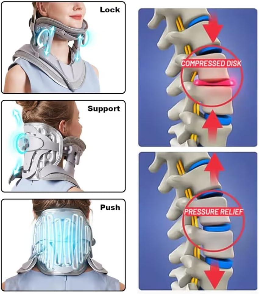 kumosaga kumosaga Kyrolabs Cerviflex Neck Stretcher, Cervical Neck Traction Electric Device, Kyrolabs Neck Brace for Neck Decompression and Neck Tension Relief, with 3 Power Traction and 8 Airbag Support