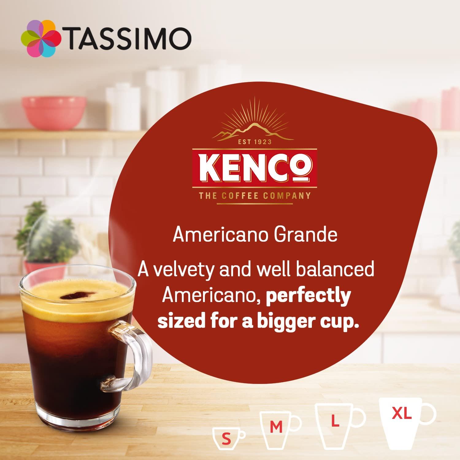 Tassimo Tassimo Kenco Americano Grande XL Coffee Pods x16 (Pack of 5, Total 80 Drinks)