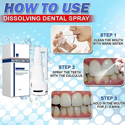 Anshka 30ml Calculusfree Dissolving Dental Spray,Dental Calculus Remover Teeth Cleaner,Mouth Refreshing Spray,Plaque Remover for Teeth Mouthwash,Intensive Stain Removal Toothpaste (2pcs)