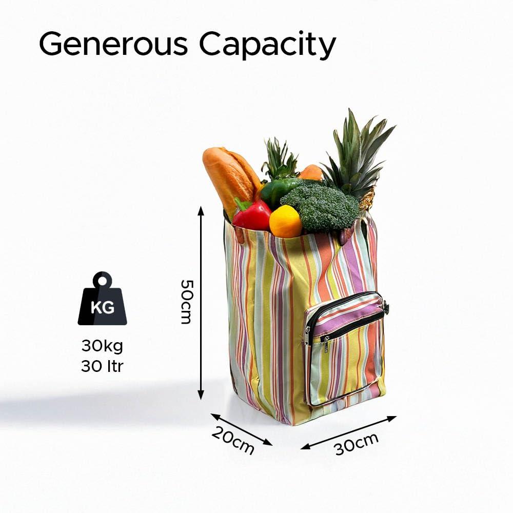 Lifemax Lifemax Leisure Shopping Trolley with Seat Lightweight, Foldable, Large Capacity with Easy-Roll Wheels, Perfect for Groceries, Travel, & Outdoor Use and Great for Senior Mobility