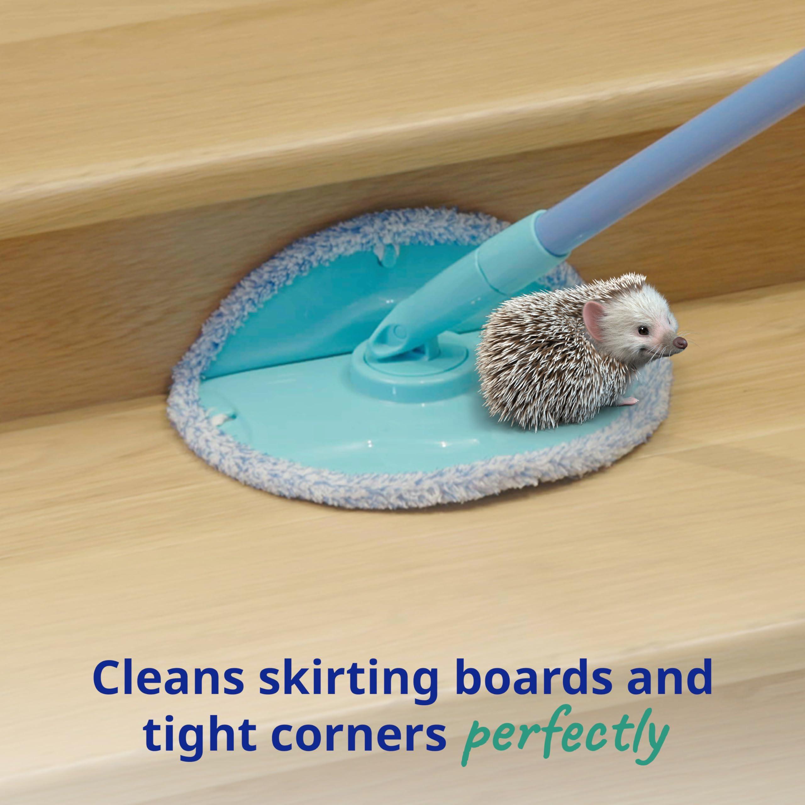 Spontex Spontex Aqua Revolution System X\'tra Floor Mop and Bucket Set with Free Refill | Cleans Laminate, Wood & Tile Flooring | Flat Spin Mop with Microfibre Mop Head Refills, packaging may vary